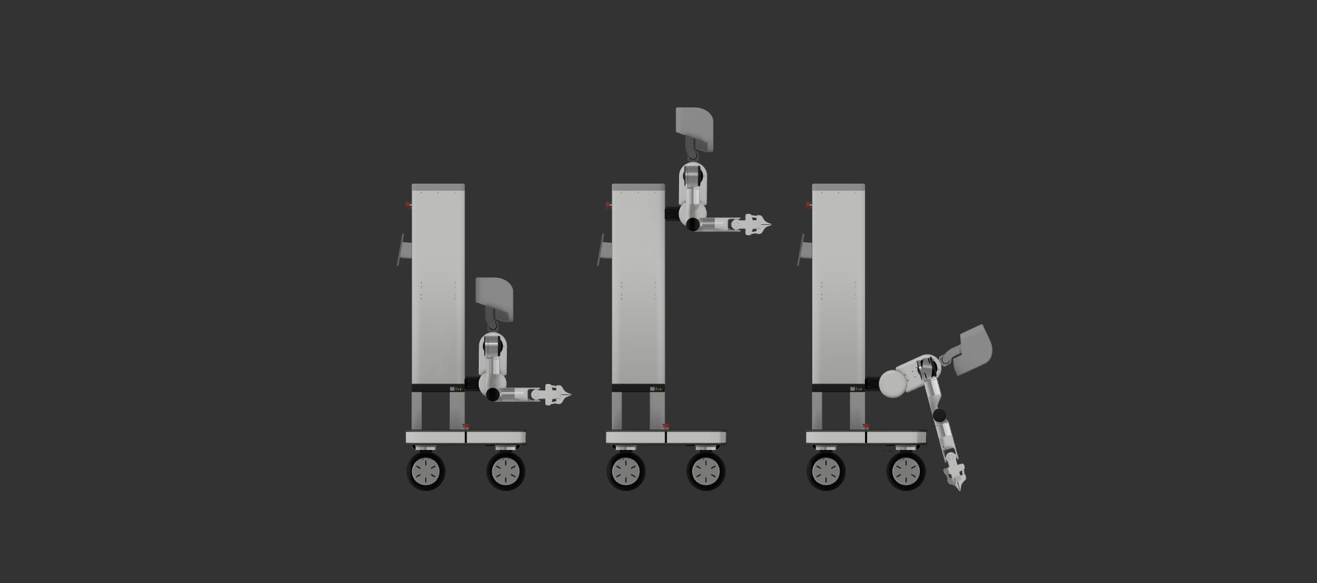 AGIRobots Workerの姿勢変化を示すレンダリング